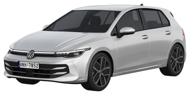 Volkswagen Golf 2024 3D Model .c4d .max .obj .3ds .fbx .stl .blend 