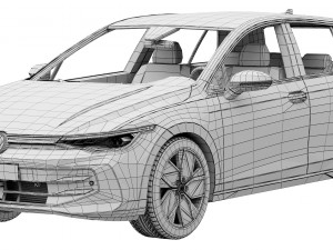 Volkswagen Golf 2024 3D Model