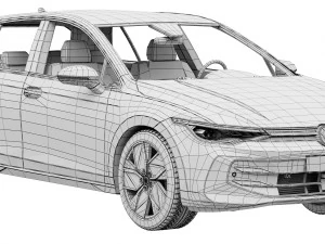 Volkswagen Golf 2024 3D Model