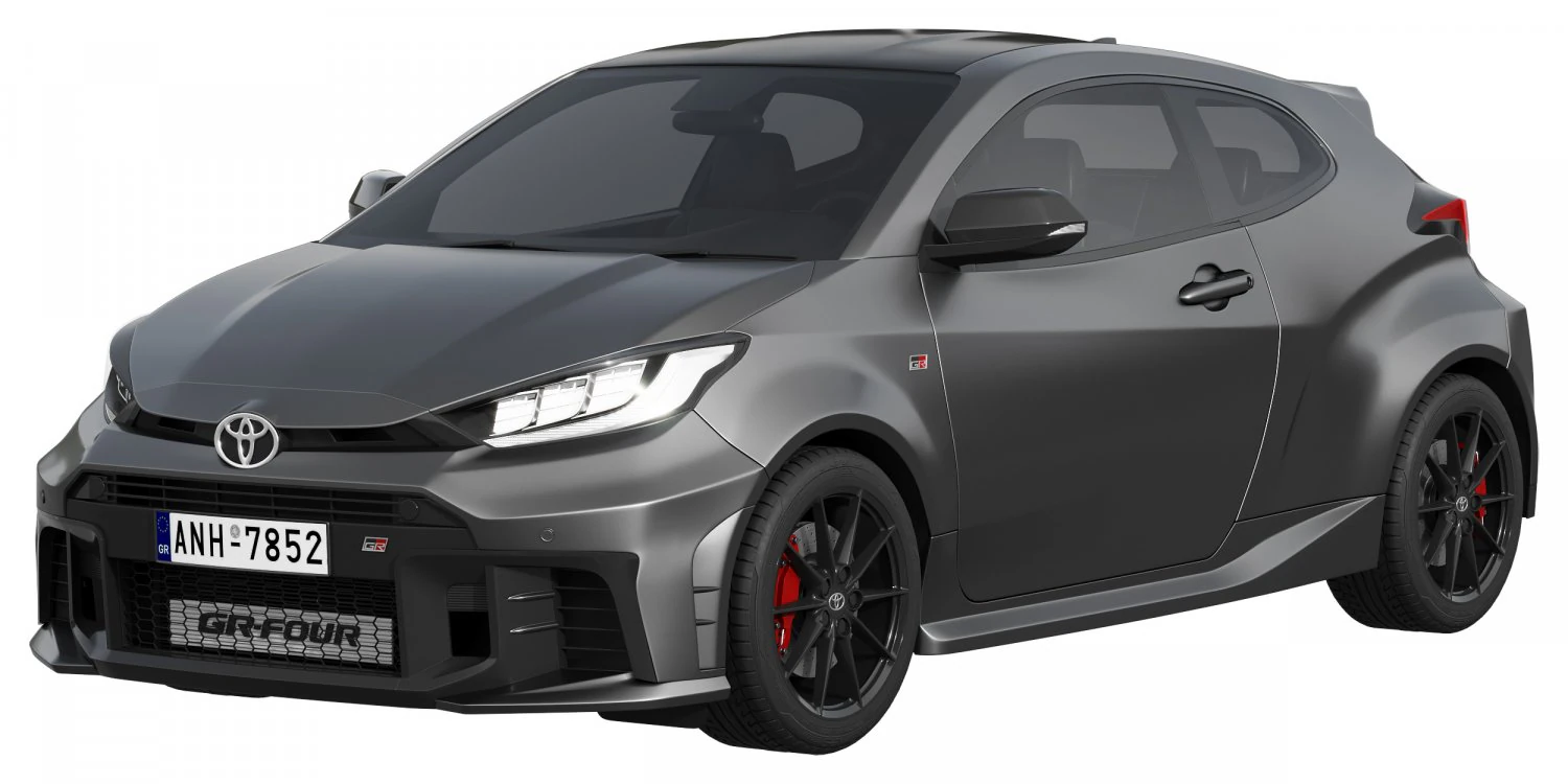 Toyota GR Yaris 2024 3D Model .c4d .max .obj .3ds .fbx .stl .blend 