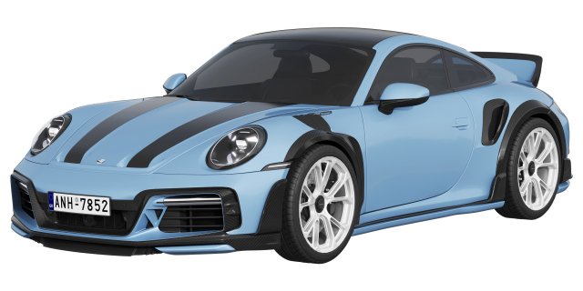 Porsche 911 TECHART GTstreet R Touring 3Dモデル .c4d .max .obj .3ds .fbx .stl .blend 