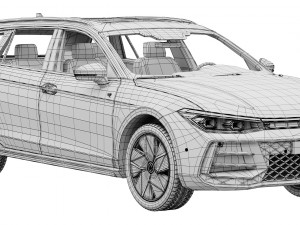 Volkswagen Passat Variant R 2024 Model 3D