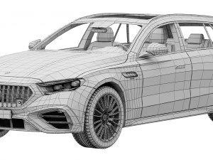 Mercedes-Benz E53 AMG Hybrid Estate 2024 3D Model