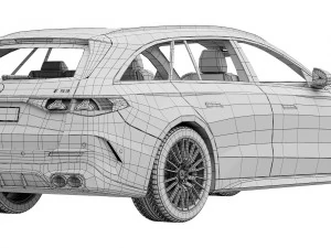 Mercedes-Benz E53 AMG Hybrid Estate 2024 3D Model