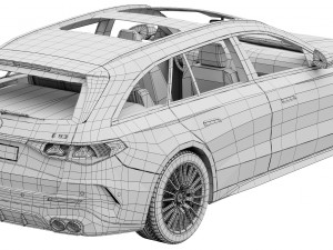 Mercedes-Benz E53 AMG Hybrid Estate 2024 Model 3D