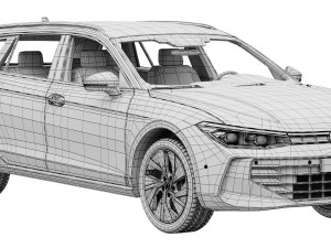 Volkswagen Passat Variant 2024 3D Model