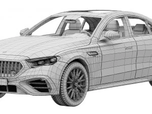 Mercedes-Benz E53 AMG Hybrid 2024 3D Model