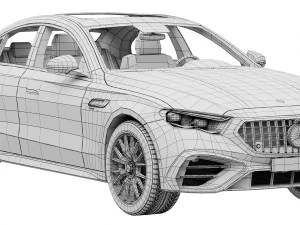 Mercedes-Benz E53 AMG Hybrid 2024 3D Model