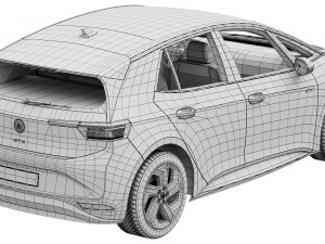 Volkswagen ID3 GTX 2024 3D 모델