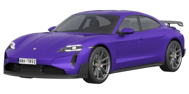 Porsche Taycan Turbo GT 3D Model .c4d .max .obj .3ds .fbx .stl .blend 