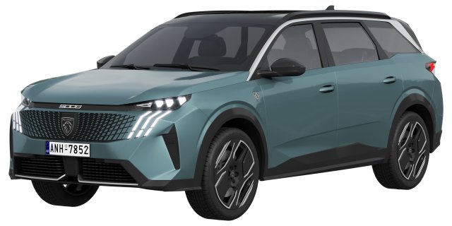 Peugeot E-5008 3D 모델 .c4d .max .obj .3ds .fbx .stl .blend 