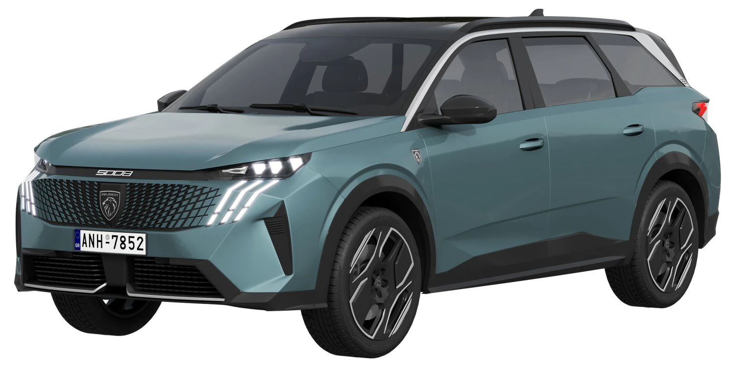 Peugeot E-5008 3D Model .c4d .max .obj .3ds .fbx .stl .blend 