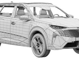 Peugeot E-5008 3D 모델