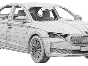 Skoda Octavia 2025 3D 模型