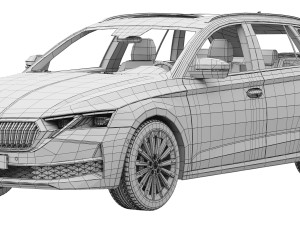 Skoda Octavia Combi 2025 3D 模型