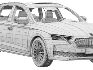 Skoda Octavia Combi 2025 3D 模型