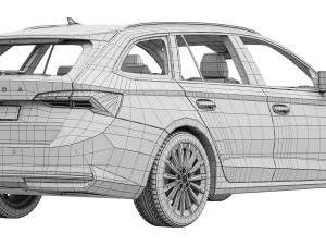 Skoda Octavia Combi 2025 3D 模型