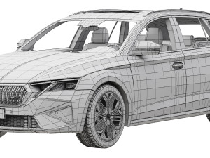 Skoda Octavia RS Combi 2025 3D Модель