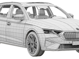 Skoda Octavia RS Combi 2025 3D Модель