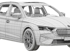 Skoda Octavia RS Combi 2025 3D Model
