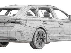Skoda Octavia RS Combi 2025 3D Модель