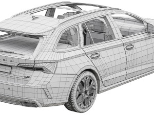 Skoda Octavia RS Combi 2025 3D Модель