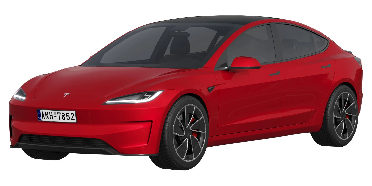 Tesla Model 3 Performance 3D Model .c4d .max .obj .3ds .fbx .stl .blend