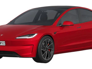 Kinerja Tesla Model 3 Model 3D