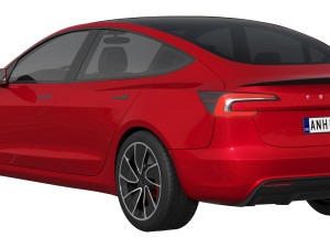Tesla Model 3 Performance 3D-Modell