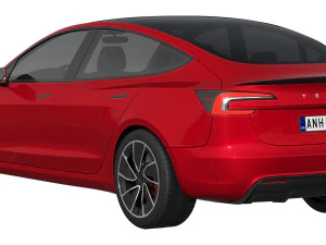 Tesla Model 3 Performance 3D Model