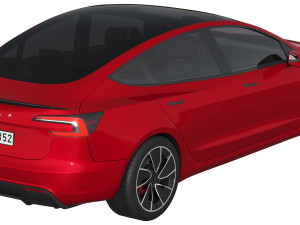 Tesla Model 3 Performance 3D-Modell