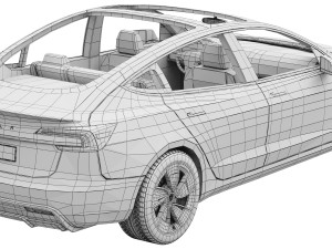 Tesla Model 3 Performance 3D-Modell