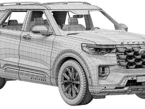 Ford-Explorer 2025 Modello 3D