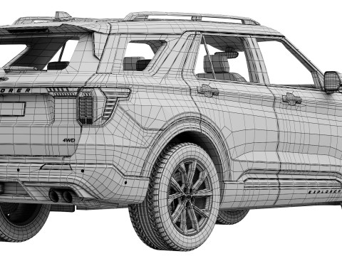 Ford-Explorer 2025 Modello 3D
