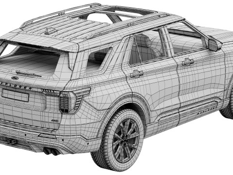 Ford-Explorer 2025 Modello 3D