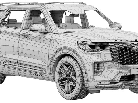 Ford-Explorer ST 2025 3D 模型