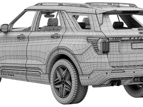 Ford-Explorer ST 2025 3D 模型