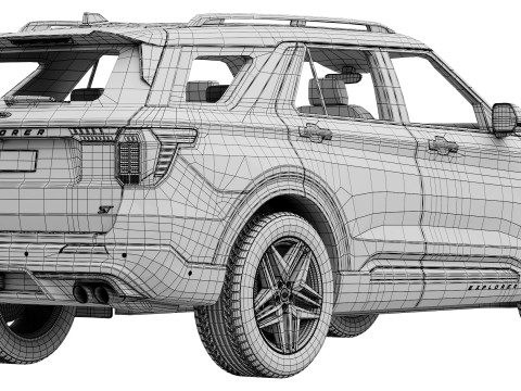 Ford-Explorer ST 2025 3D 模型