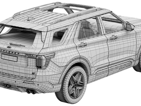 Ford-Explorer ST 2025 3D 模型