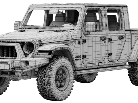 Jeep Gladiator Willys 2024 3D Model