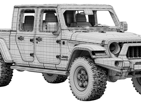 Jeep Gladiator Willys 2024 3D Model