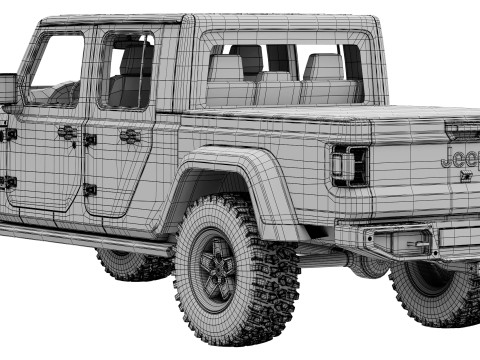 Jeep Gladiator Willys 2024 3D Model