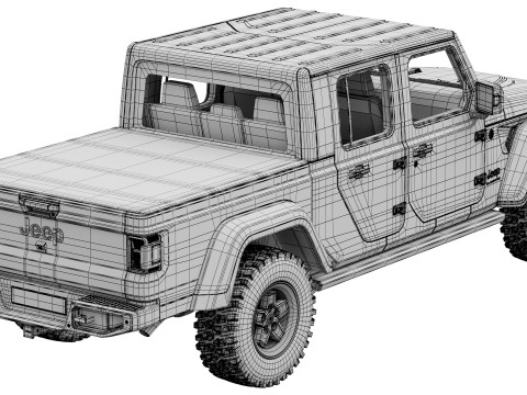 Jeep Gladiator Willys 2024 3D Model