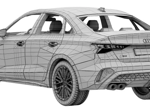 Audi S3 Sedan 2025 3D Model