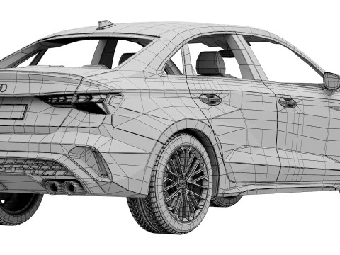 Audi S3 Sedan 2025 3D Model
