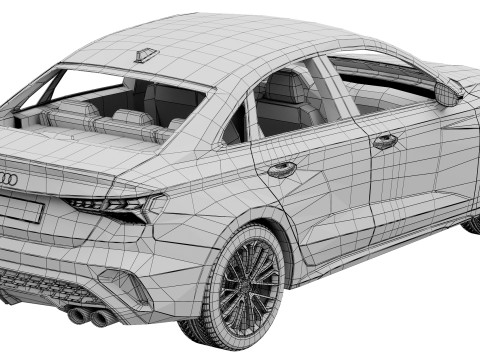Audi S3 Sedan 2025 Modelo 3D