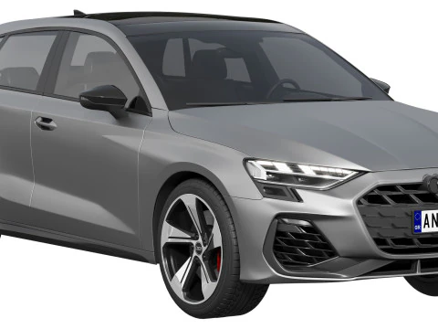 Audi S3 Sportback 2025 3D Model