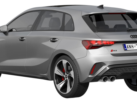 Audi S3 Sportback 2025 Modello 3D