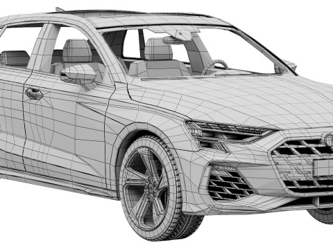 Audi S3 Sportback 2025 Modello 3D