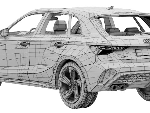 Audi S3 Sportback 2025 Modello 3D